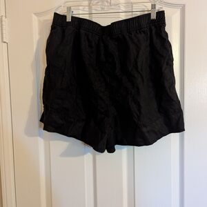Reformation Linen Black Shorts